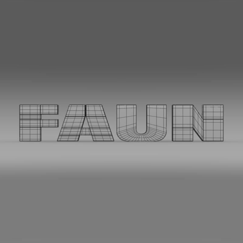 Faun Logo 3D model_6
