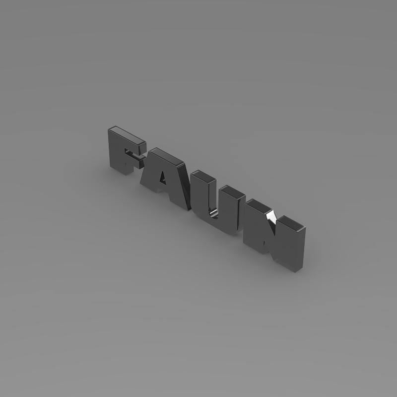 Faun Logo 3D model_3