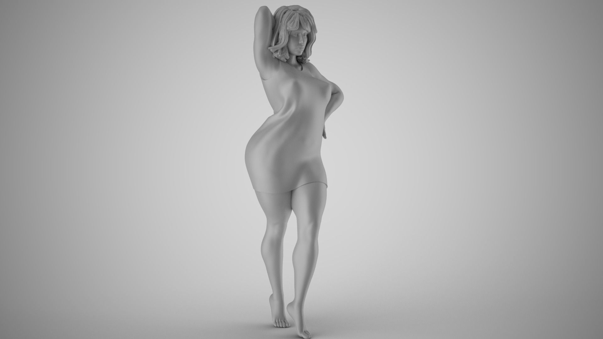 Shimmery Woman 5 3D print model_3