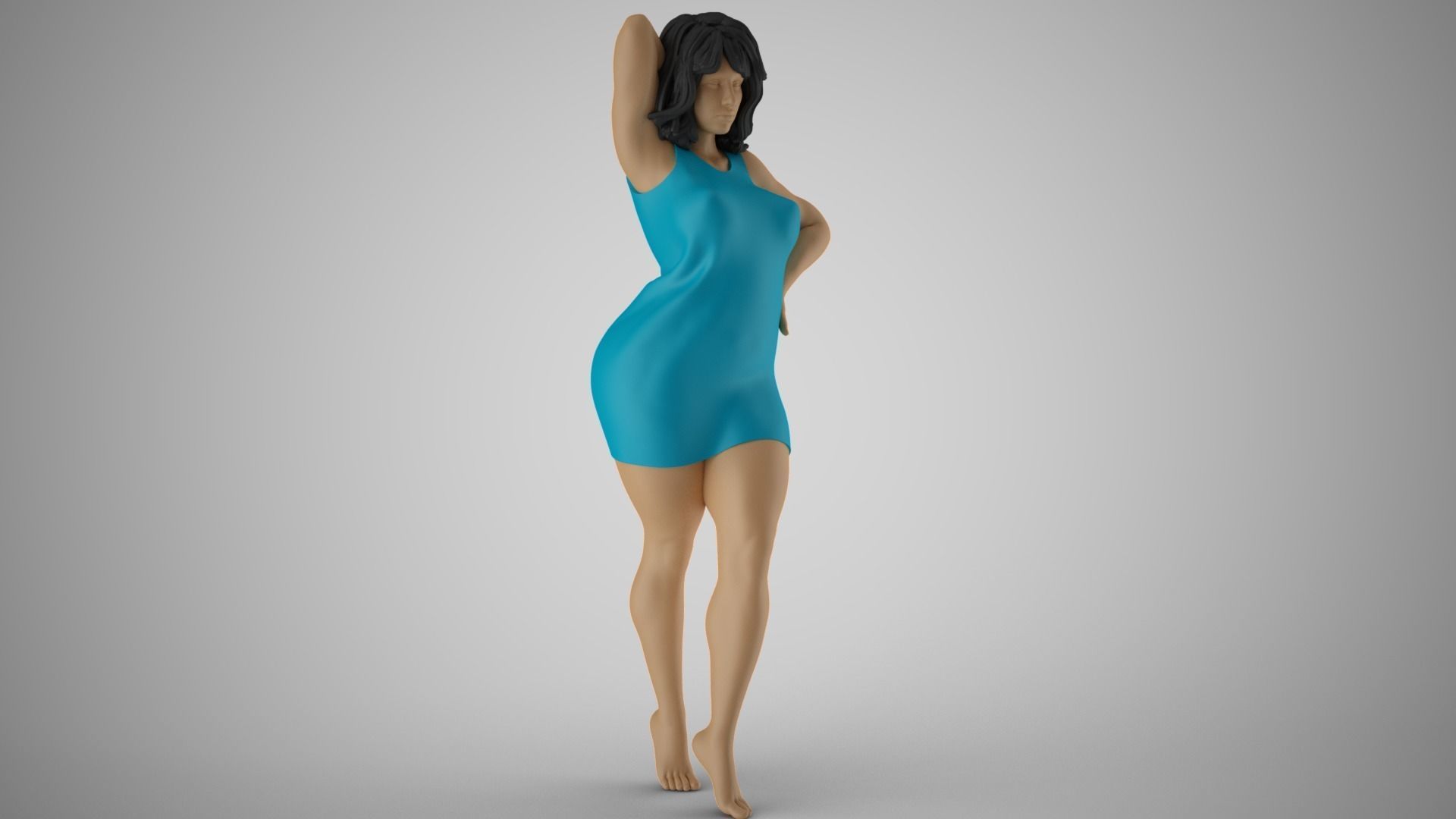 Shimmery Woman 5 3D print model_4