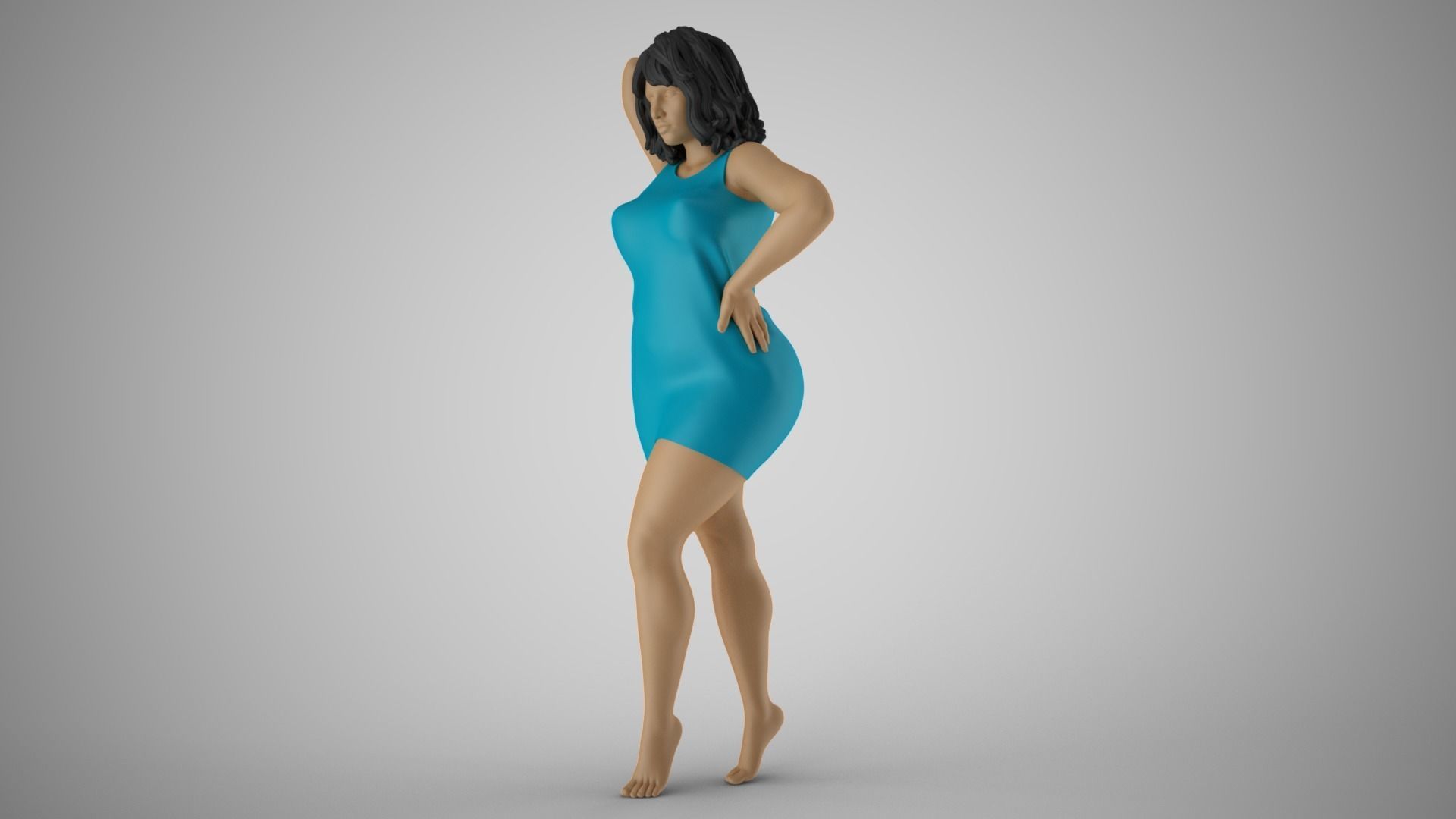 Shimmery Woman 5 3D print model_10