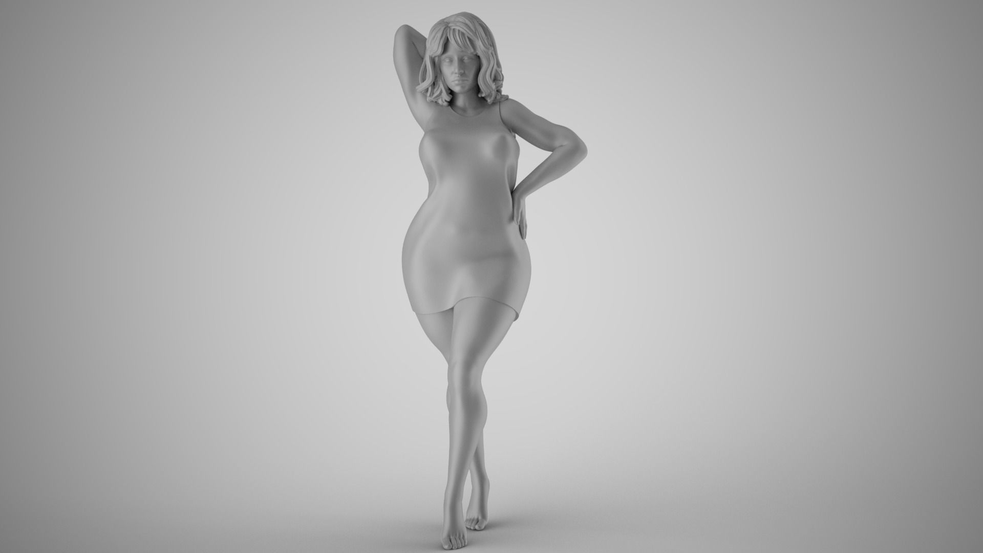 Shimmery Woman 5 3D print model_1