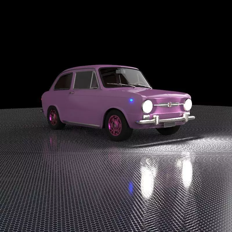 Mini Car Purple 3D model