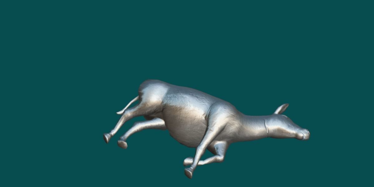 Donkey Animals lowpoly Low-poly 3D model_16