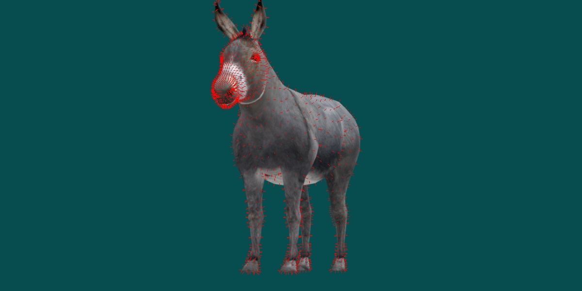 Donkey Animals lowpoly Low-poly 3D model_6