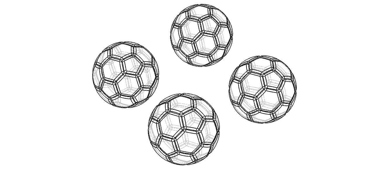 Coloured Plastic Football Ball 20 cm 3D print model_11