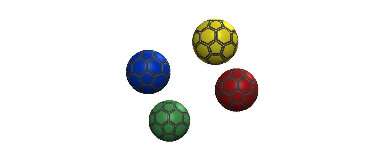 Coloured Plastic Football Ball 20 cm 3D print model_29