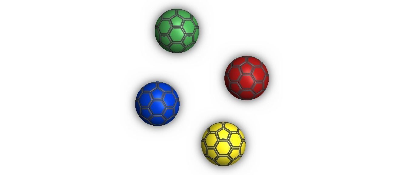 Coloured Plastic Football Ball 20 cm 3D print model_17