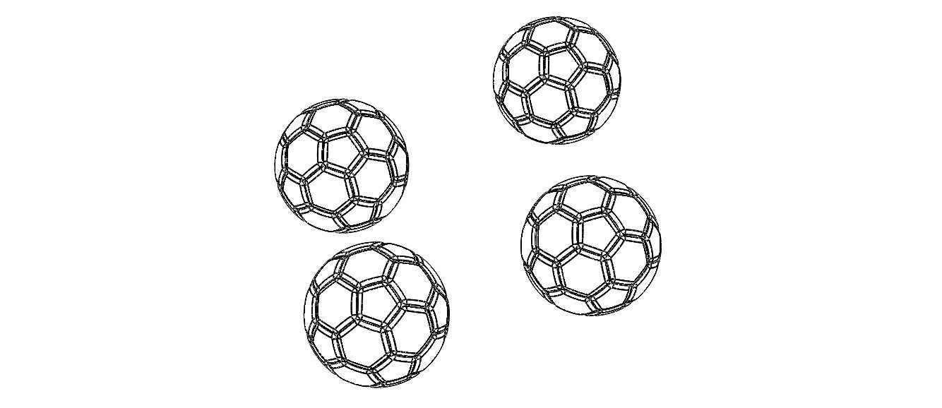 Coloured Plastic Football Ball 20 cm 3D print model_6