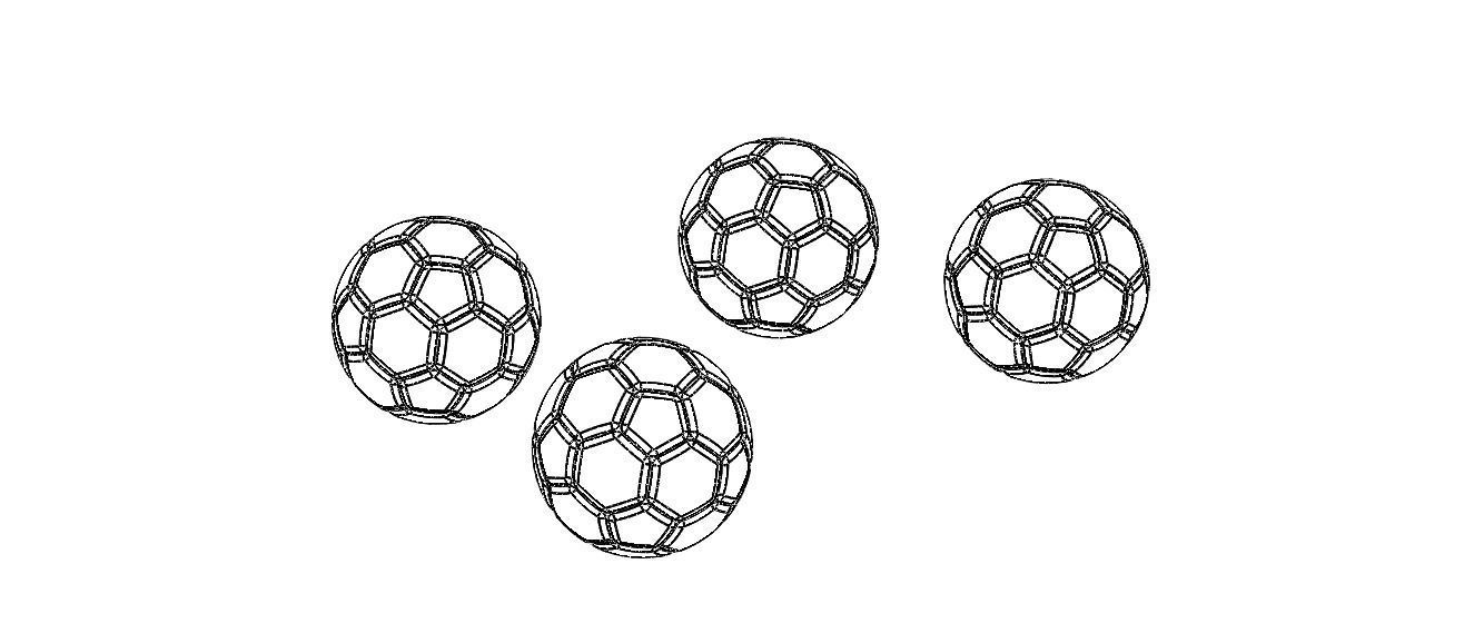 Coloured Plastic Football Ball 20 cm 3D print model_38