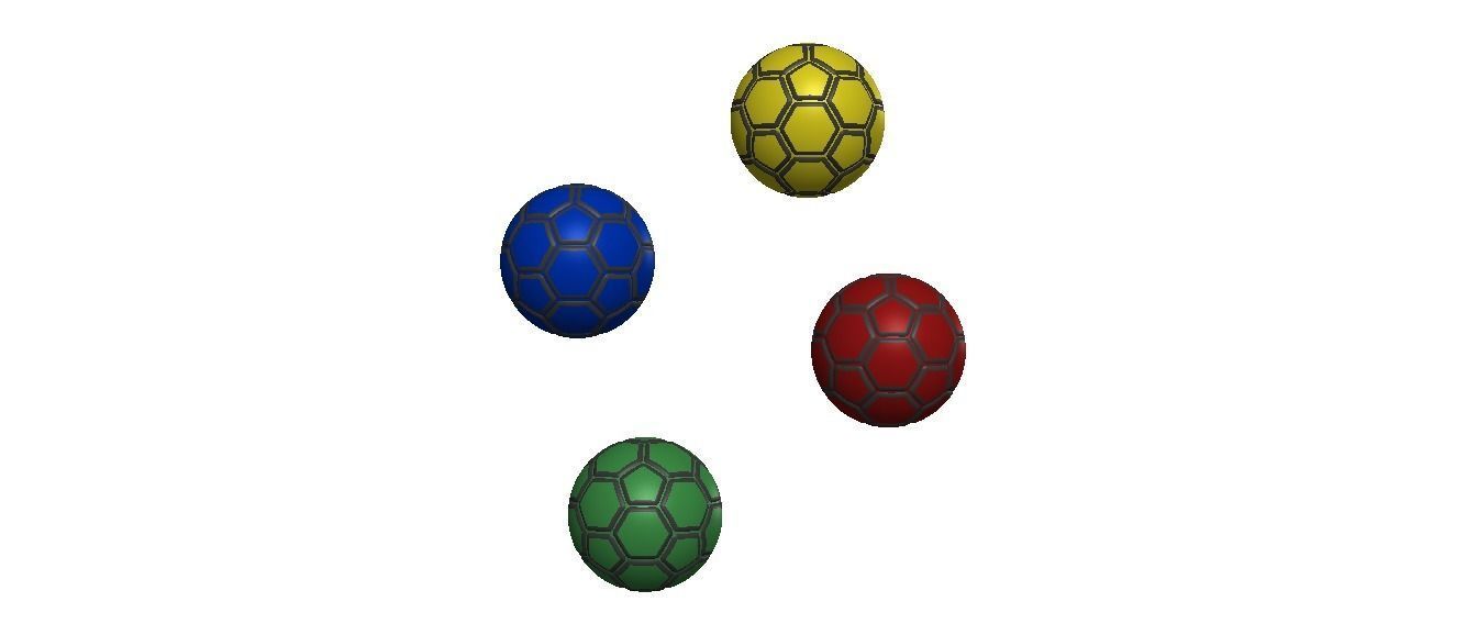 Coloured Plastic Football Ball 20 cm 3D print model_33