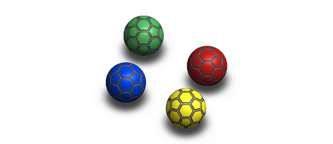 Coloured Plastic Football Ball 20 cm 3D print model_21