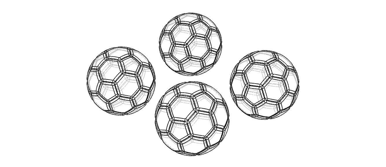 Coloured Plastic Football Ball 20 cm 3D print model_3