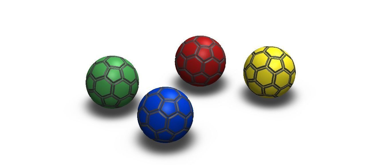 Coloured Plastic Football Ball 20 cm 3D print model_41