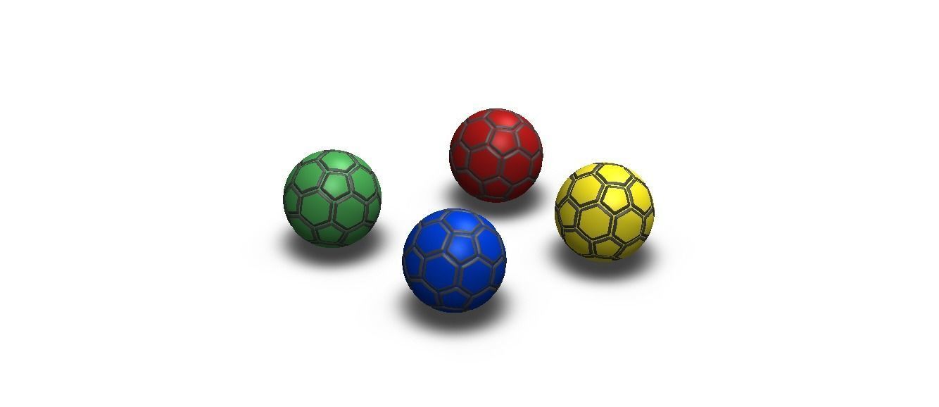 Coloured Plastic Football Ball 20 cm 3D print model_37