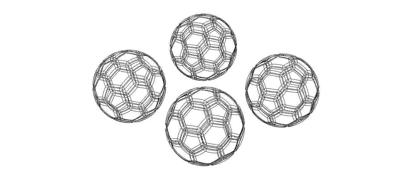 Coloured Plastic Football Ball 20 cm 3D print model_4