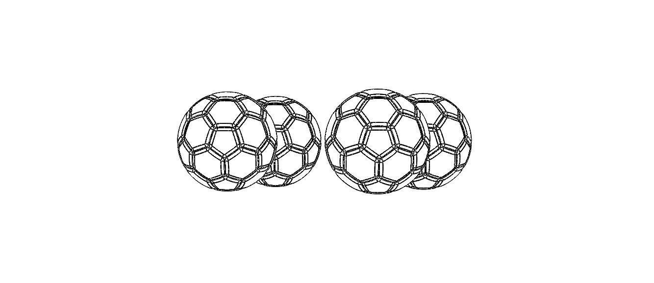 Coloured Plastic Football Ball 20 cm 3D print model_22