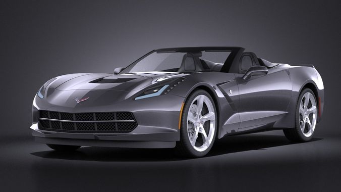 Chevrolet Corvette C7 stingray conv 2014 VRAY 3D model