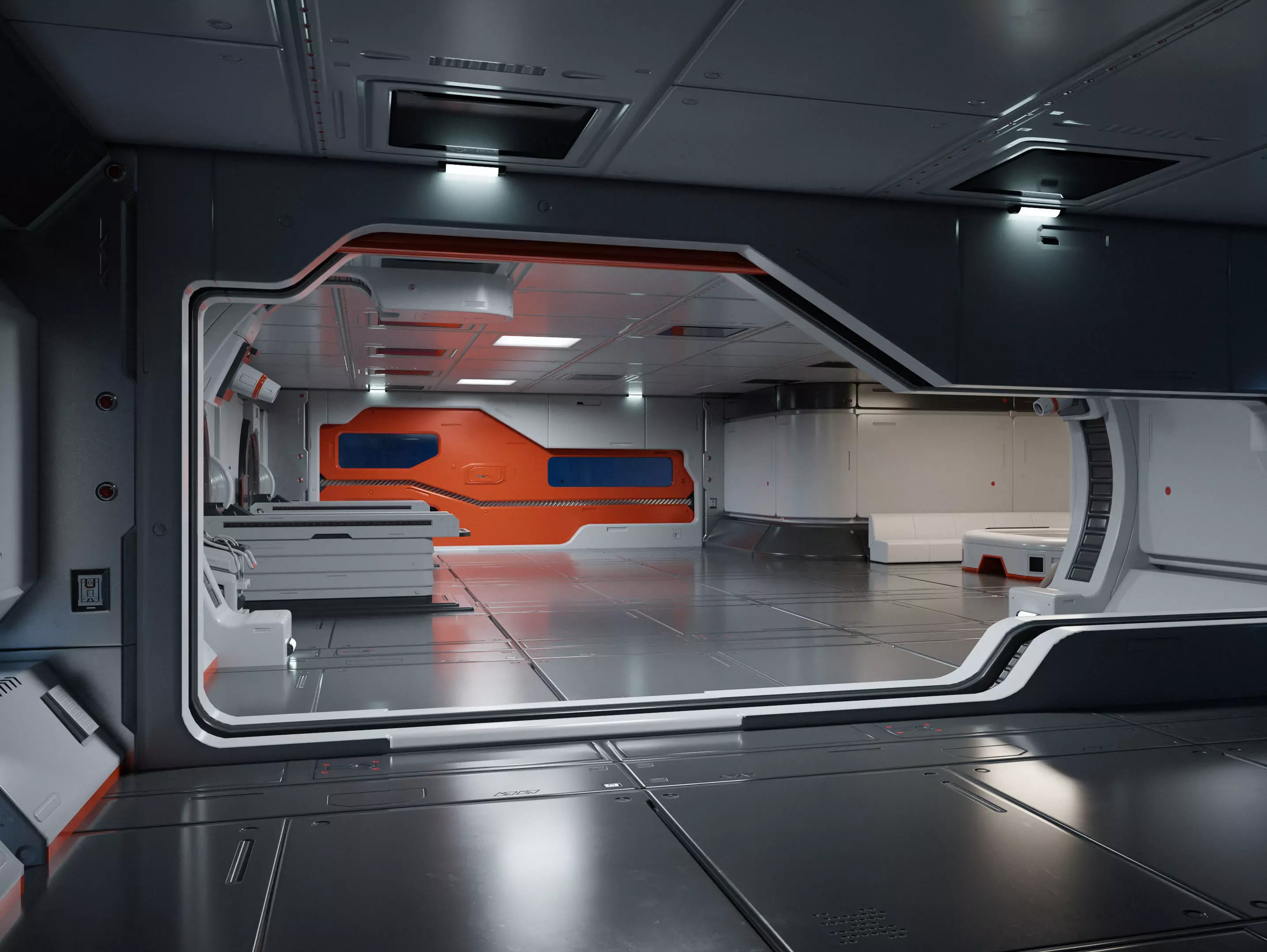 Moon Base Scan Room Low-poly 3D model_0