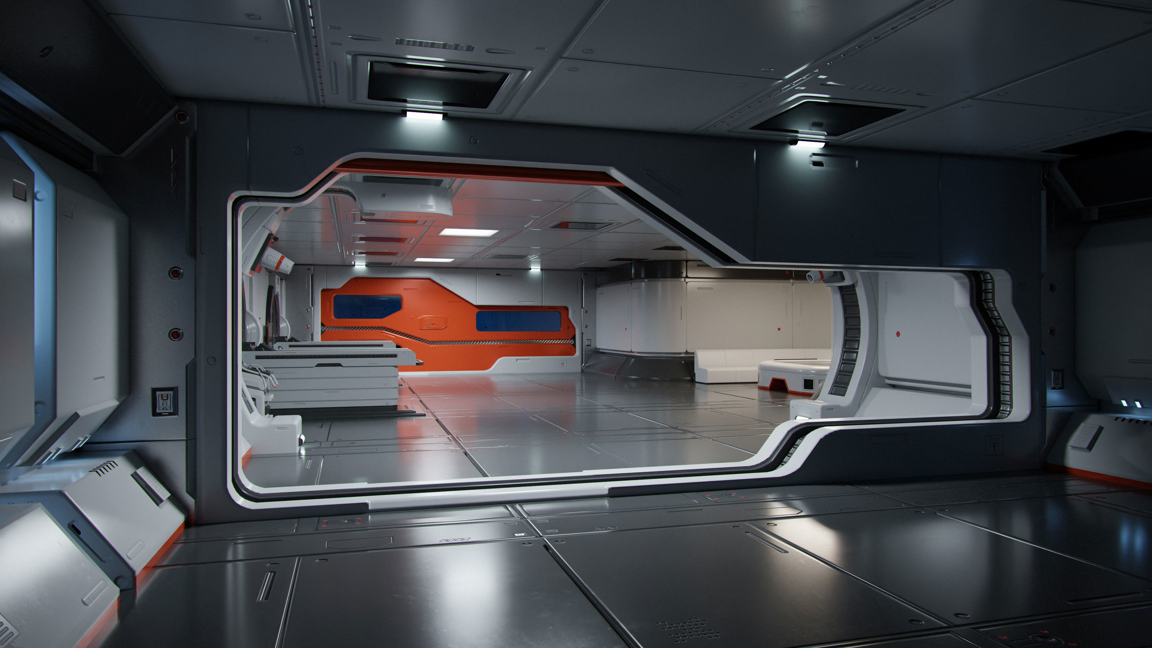 Moon Base Scan Room Low-poly 3D model_2