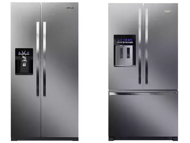 Whirlpool Refrigerator Collection-02 Low-poly 3D model