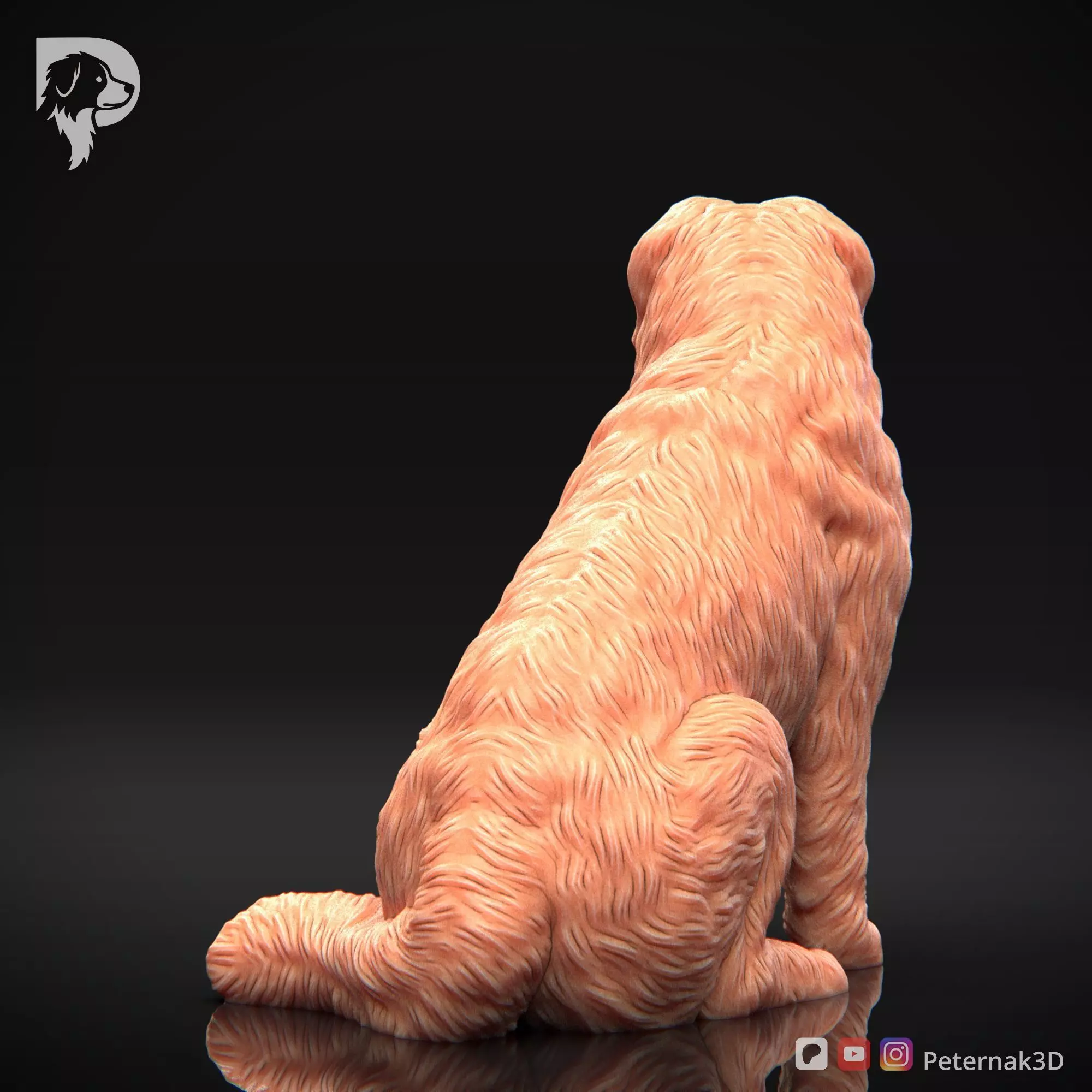 Dog 3D Print Model Bernese Mountain Dog Pose 05 Ready STL 3D print model_7