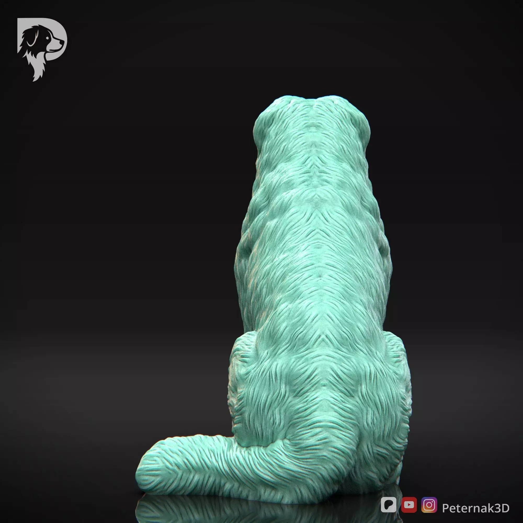 Dog 3D Print Model Bernese Mountain Dog Pose 04 Ready STL 3D print model_7