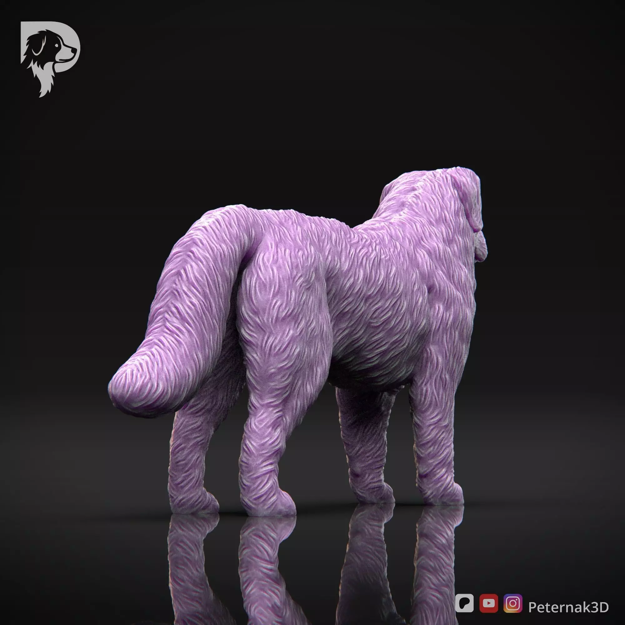 Dog 3D Print Model Bernese Mountain Dog Pose 01 Ready STL 3D print model_6