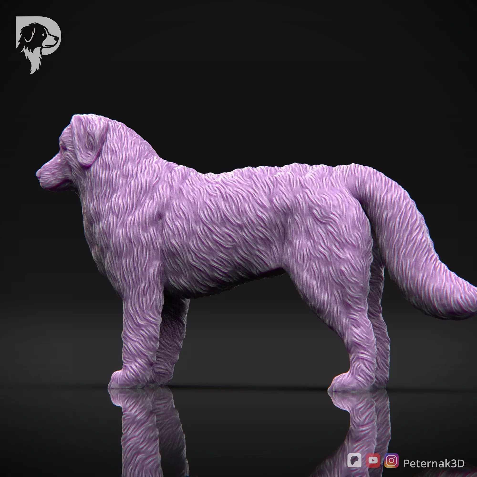 Dog 3D Print Model Bernese Mountain Dog Pose 01 Ready STL 3D print model_9