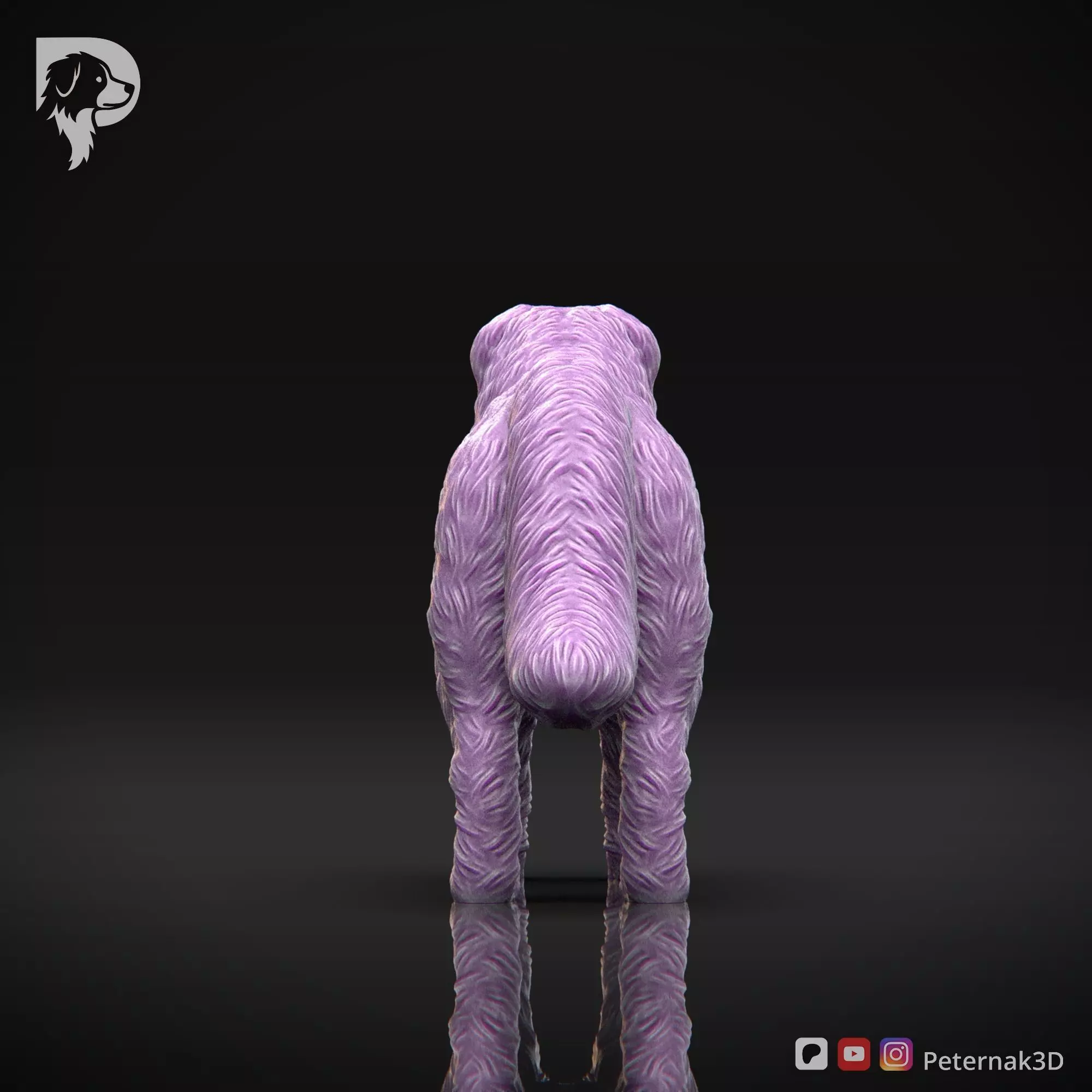 Dog 3D Print Model Bernese Mountain Dog Pose 01 Ready STL 3D print model_7