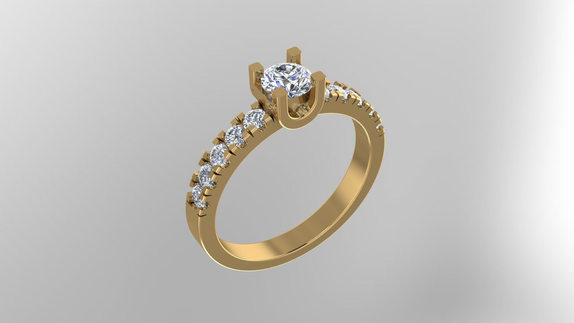 Diamond Ring 3d printable model 3D print model_7