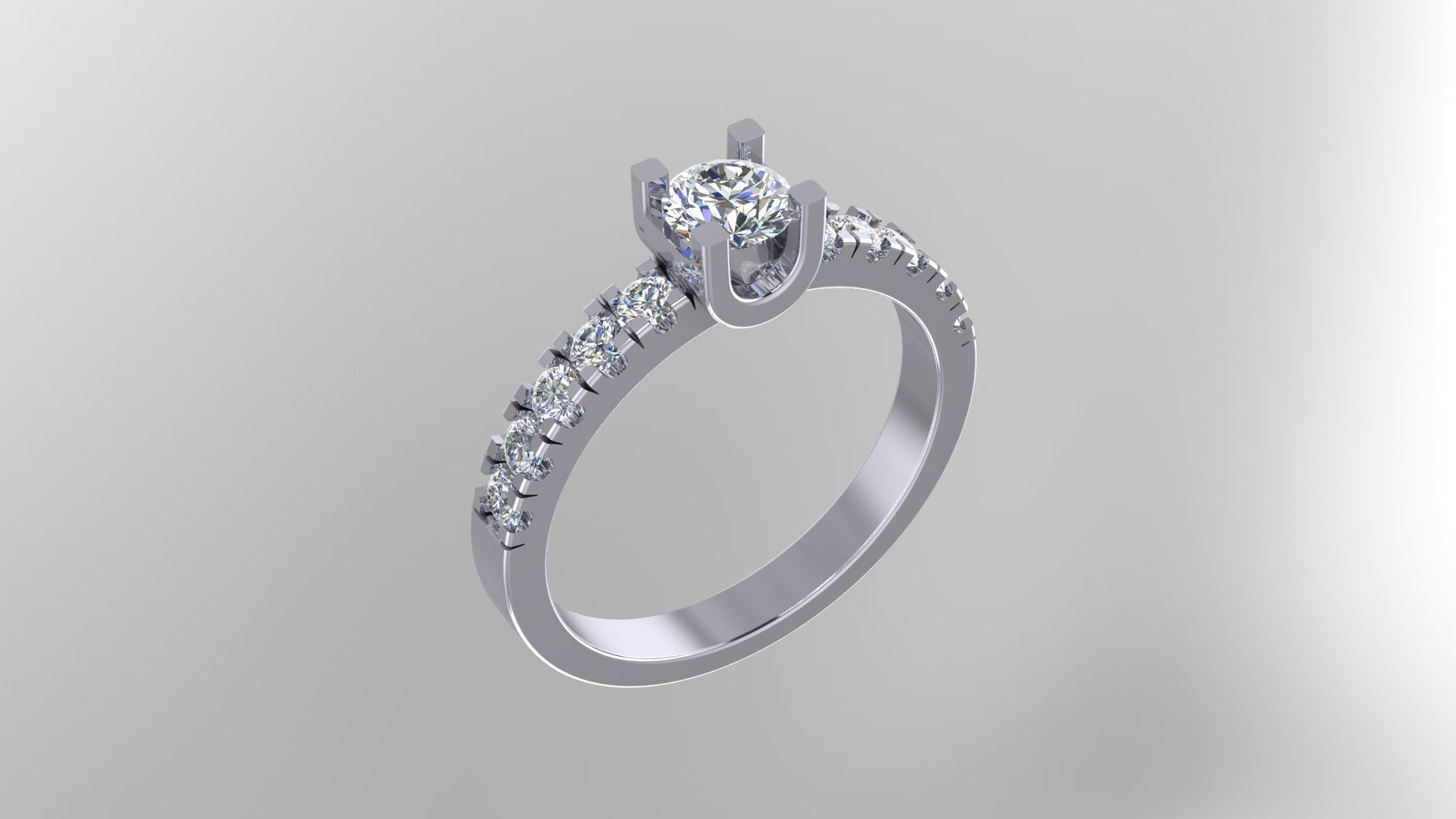 Diamond Ring 3d printable model 3D print model_5