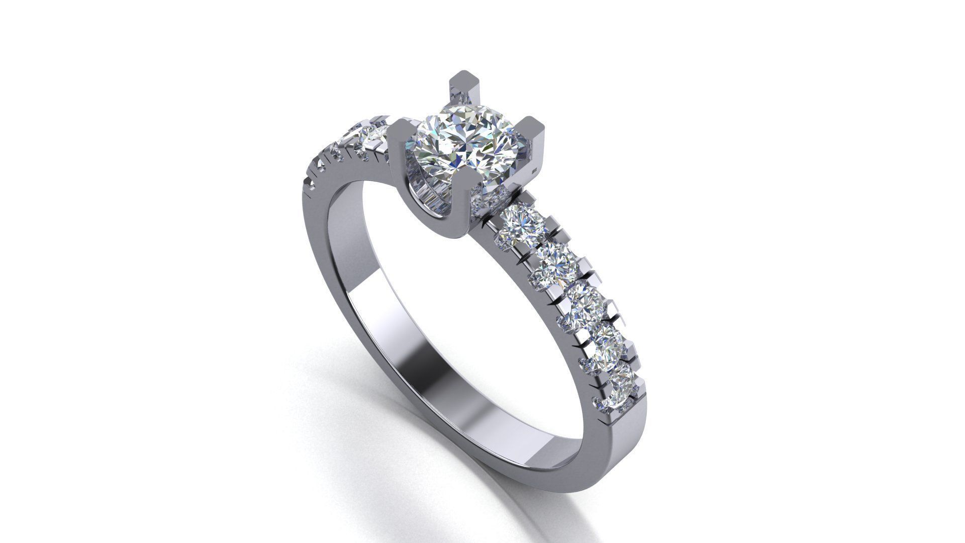 Diamond Ring 3d printable model 3D print model_2