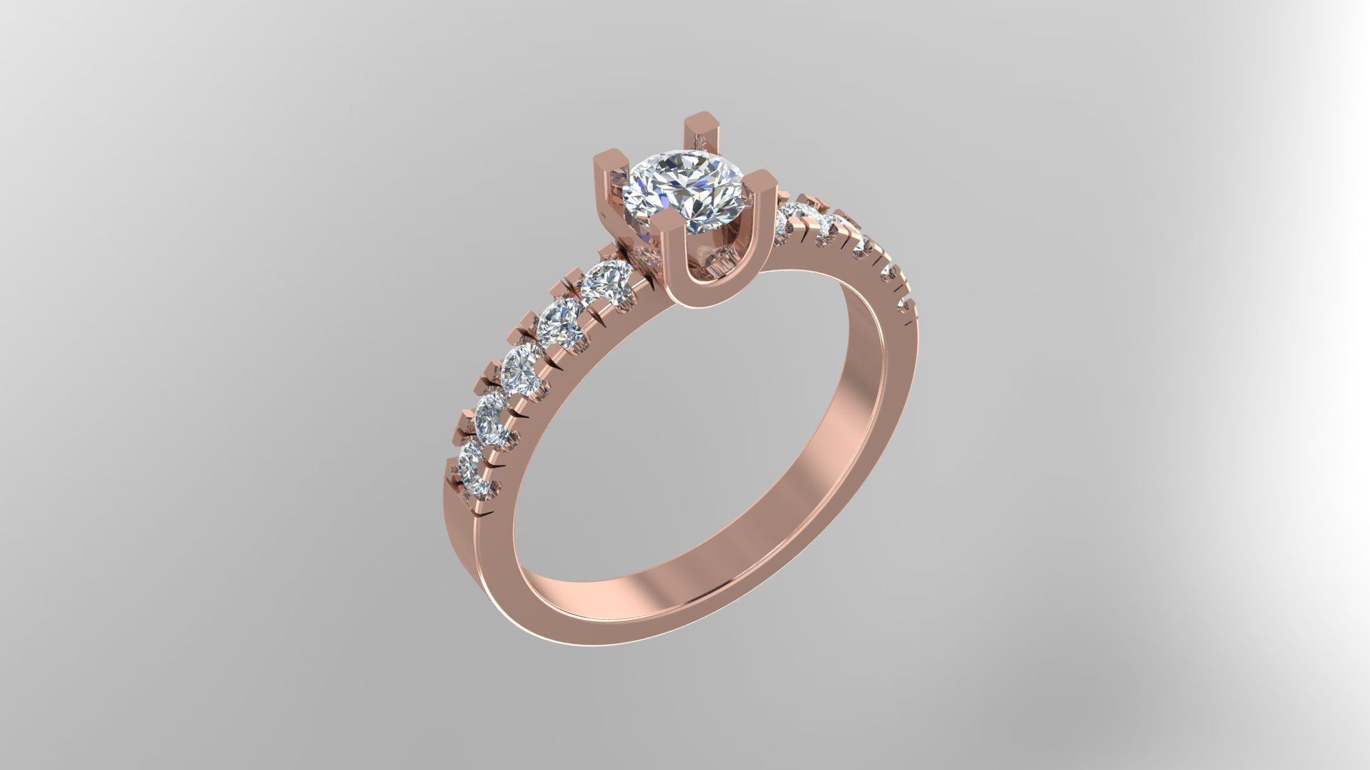 Diamond Ring 3d printable model 3D print model_6
