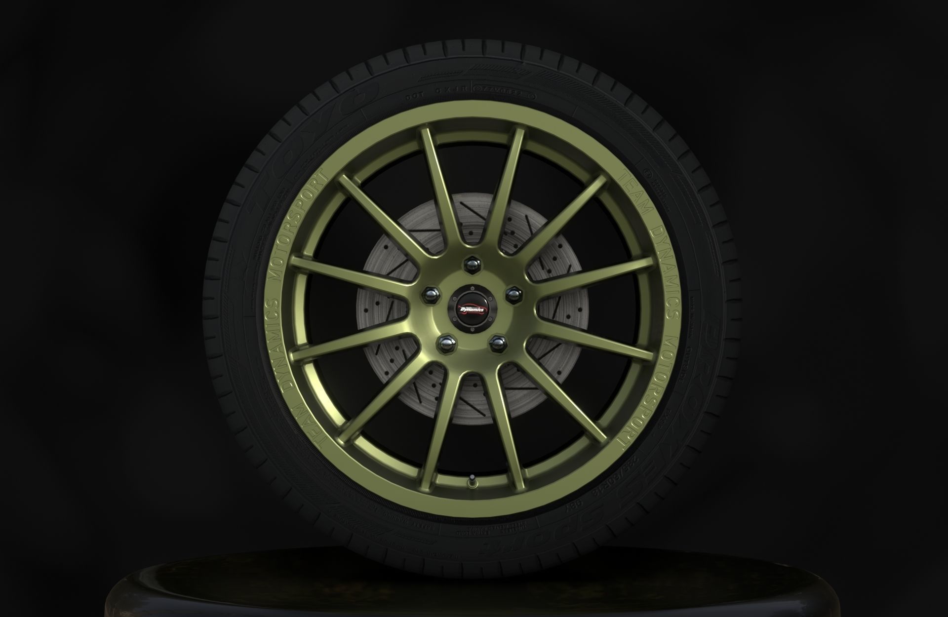 Team Dynamics Pro Race 1-2 - Wheels - Game Ready - Textured Low-poly 3D model_3