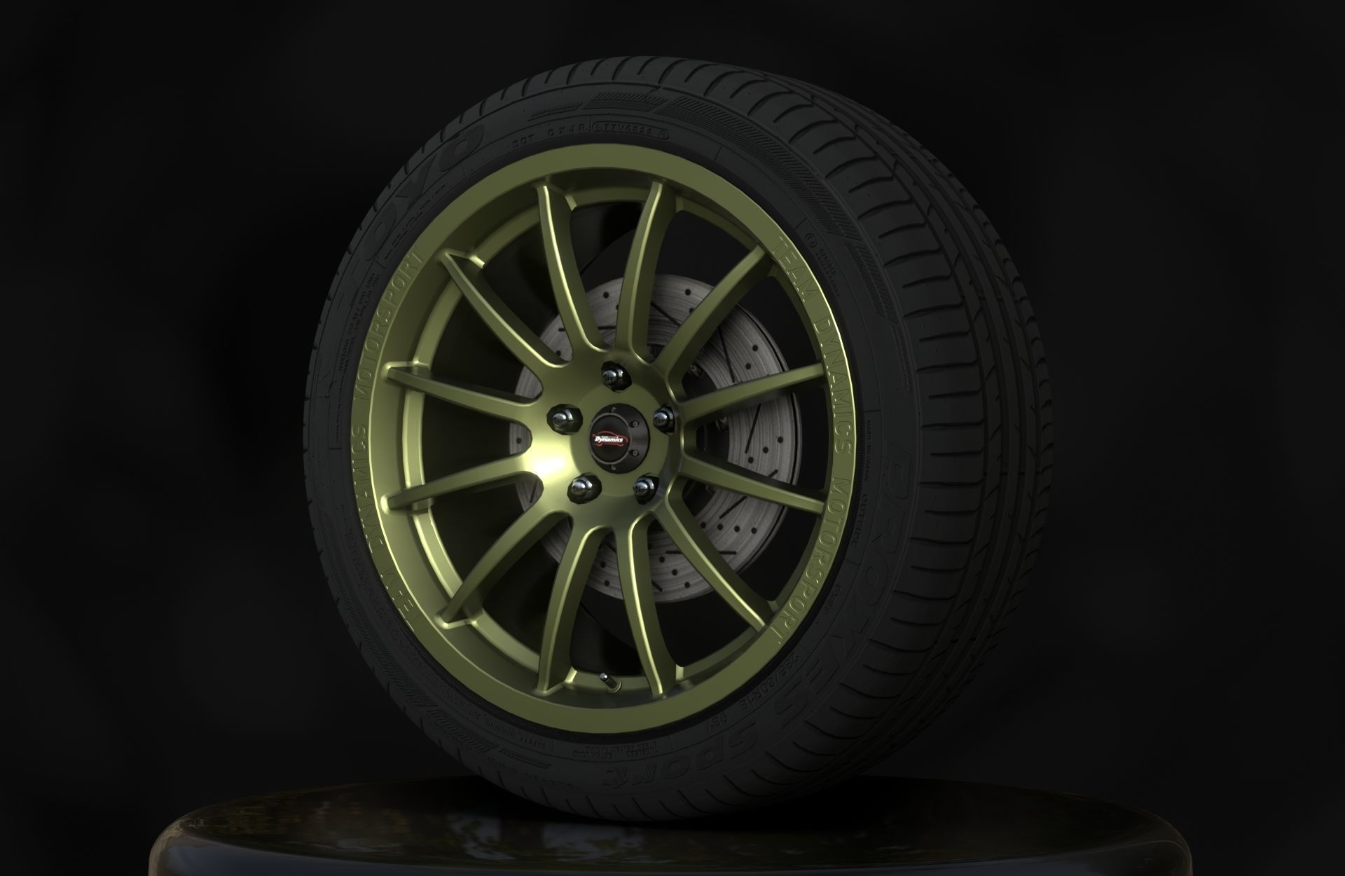 Team Dynamics Pro Race 1-2 - Wheels - Game Ready - Textured Low-poly 3D model_5