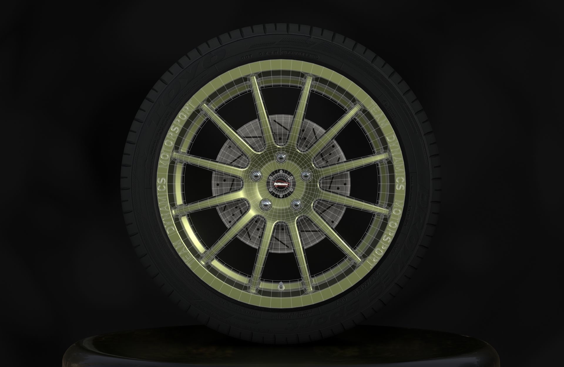 Team Dynamics Pro Race 1-2 - Wheels - Game Ready - Textured Low-poly 3D model_4