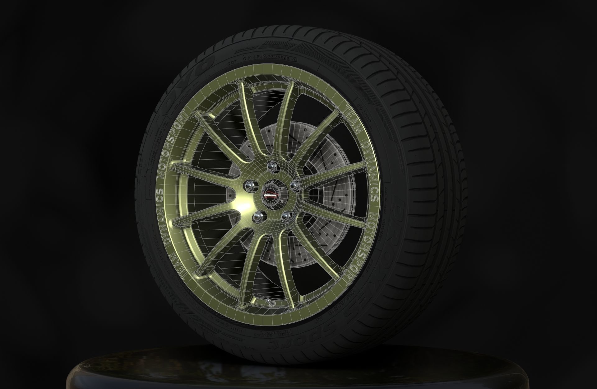Team Dynamics Pro Race 1-2 - Wheels - Game Ready - Textured Low-poly 3D model_6