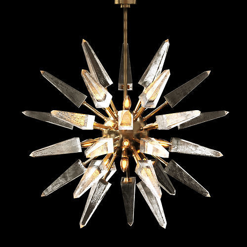 Customizable mid-century Sputnik-style chandelier 3D model