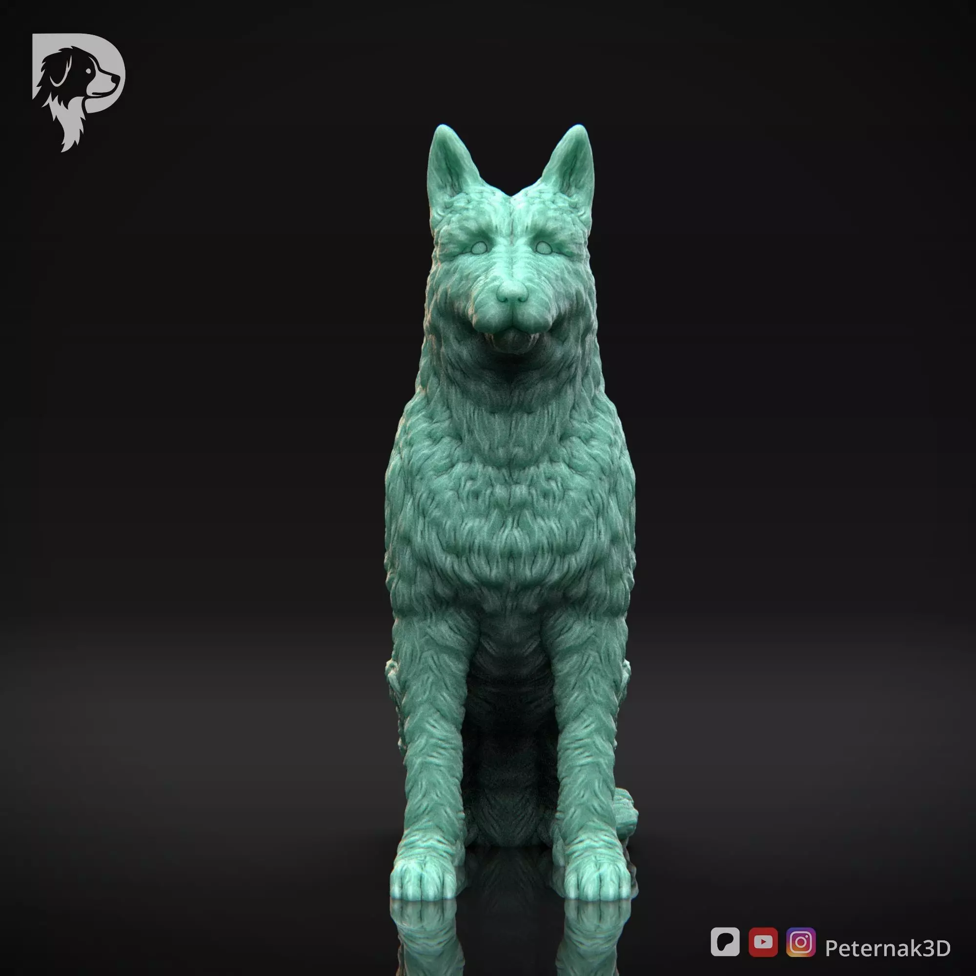Dog 3D Print Model Belgian Shepherd Dog Laekenois Pose 04 STL 3D print model_2