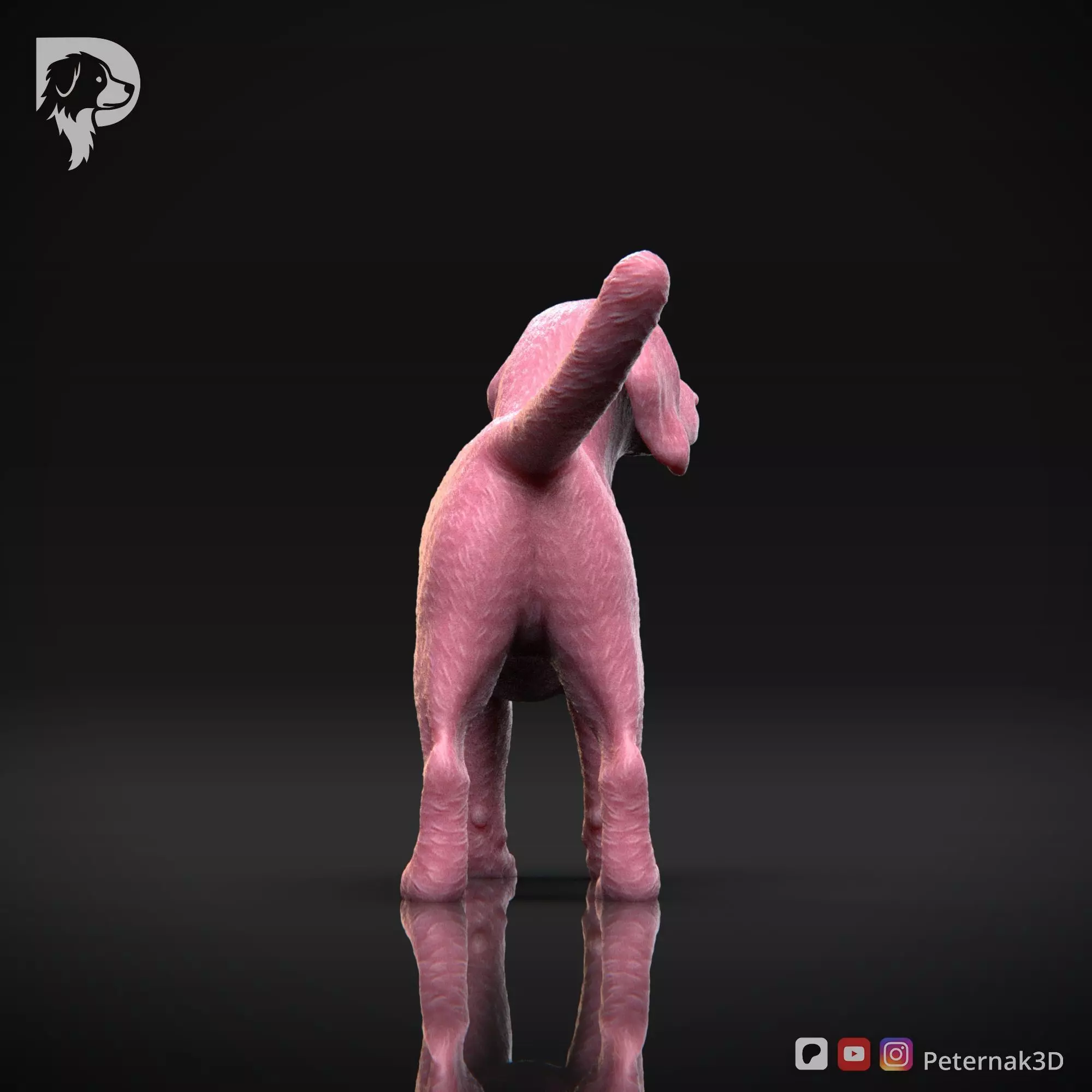 Dog 3D Print Model Beagle Pose 03 Ready STL 3D print model_7