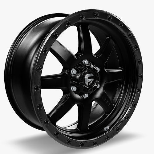 Fuel Assault Wheel Matte Black And Milled F150 Raptor 3D model 6