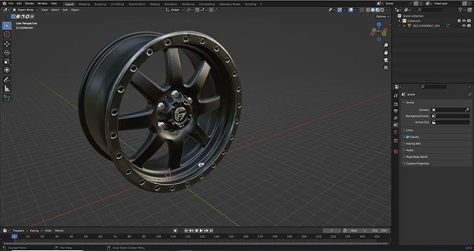 Fuel Assault Wheel Matte Black And Milled F150 Raptor 3D model 3