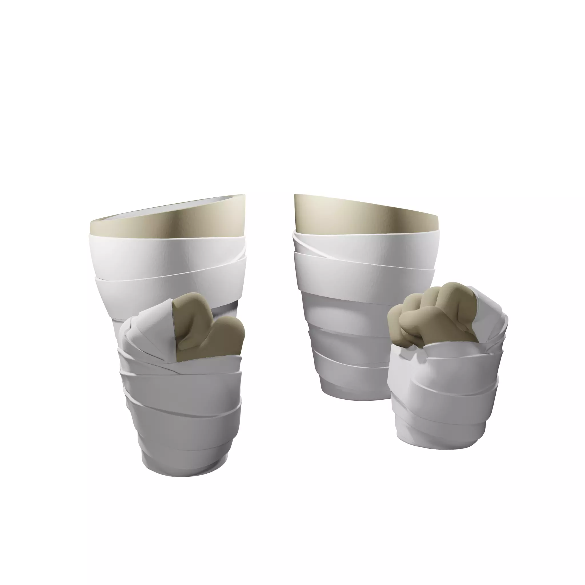 Action Figure Customizers Wrapped Wrists and Fists 3D print model_0