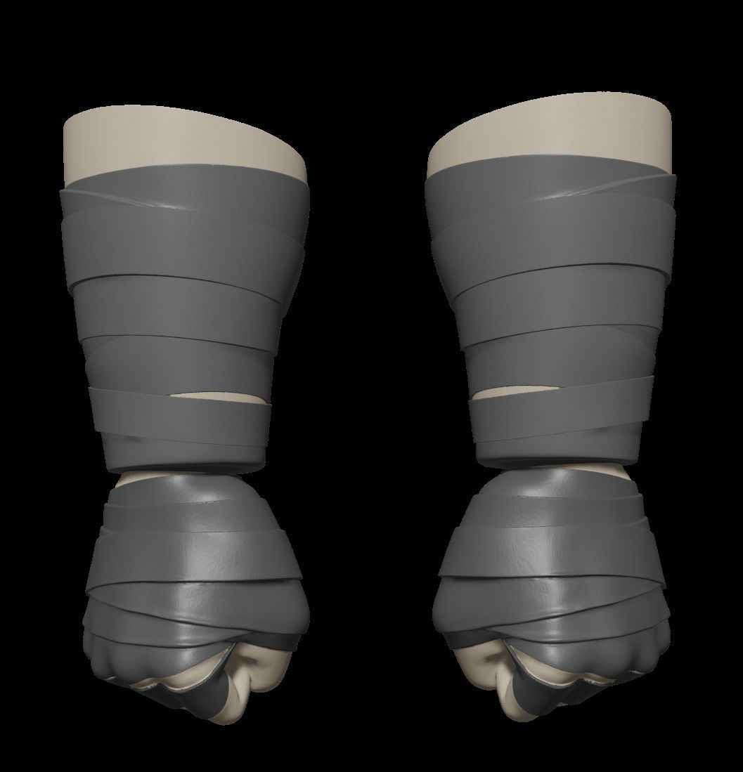 Action Figure Customizers Wrapped Wrists and Fists 3D print model_1