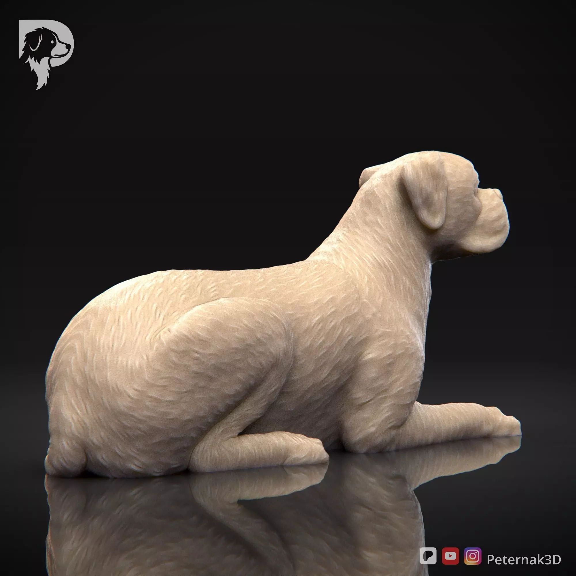 Dog 3D Print Model Boxer Dog Pose 09 Ready STL 3D print model_5
