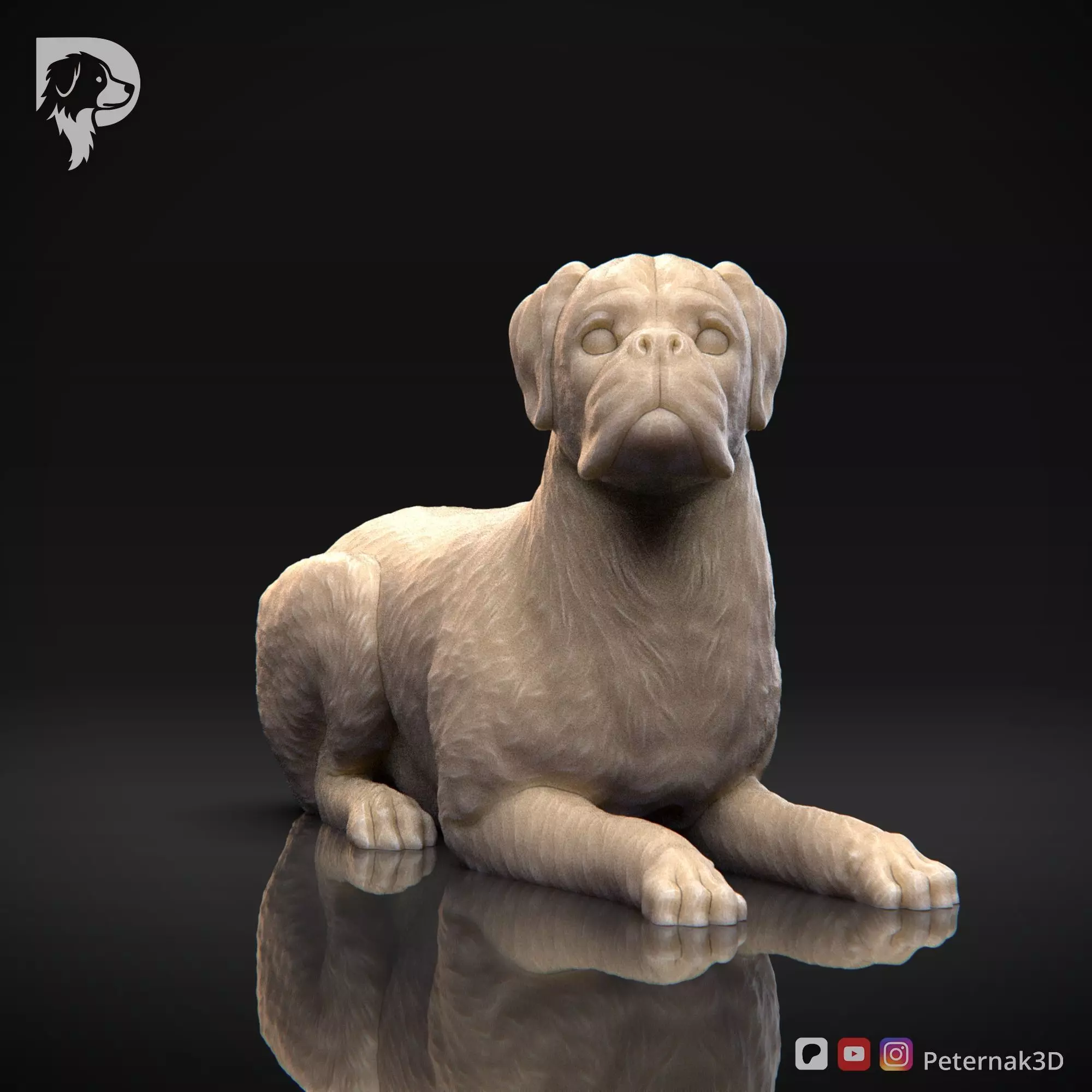 Dog 3D Print Model Boxer Dog Pose 09 Ready STL 3D print model_2