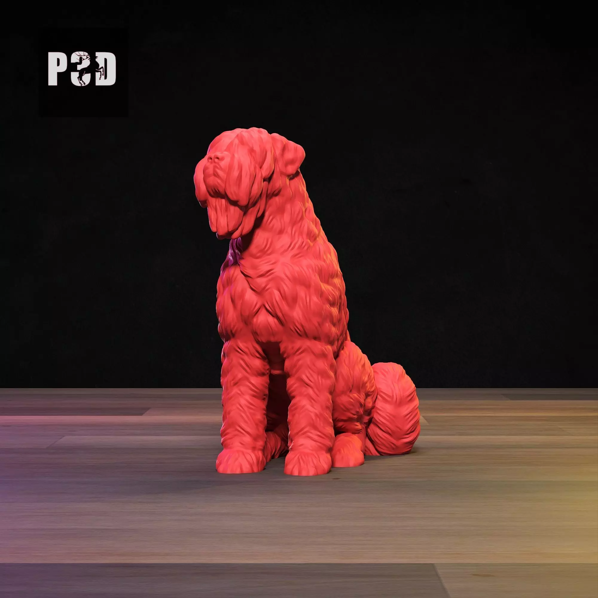 Bouvier des Flandres Dog 3D Print Model Pose 06 3D print model_5