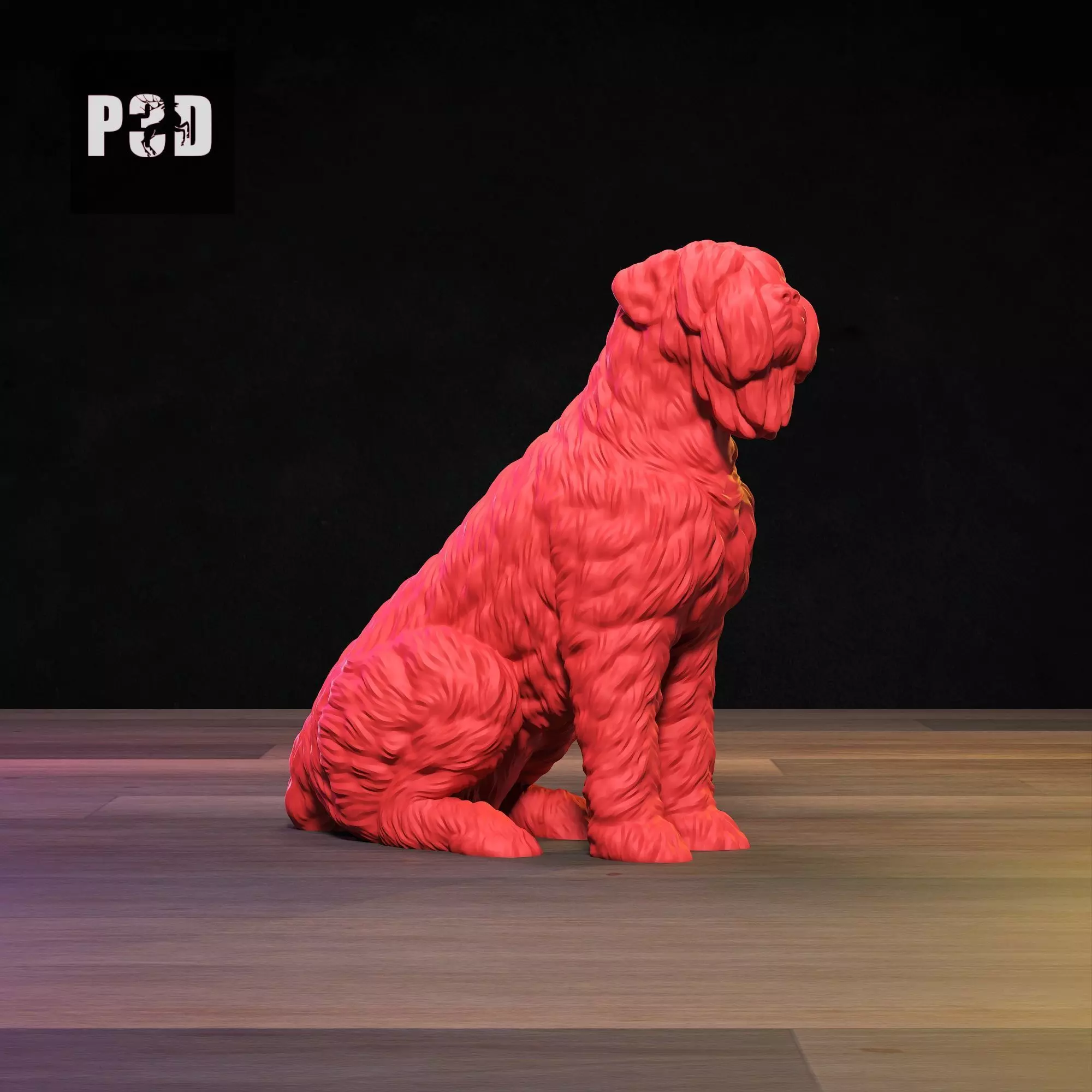 Bouvier des Flandres Dog 3D Print Model Pose 06 3D print model_0