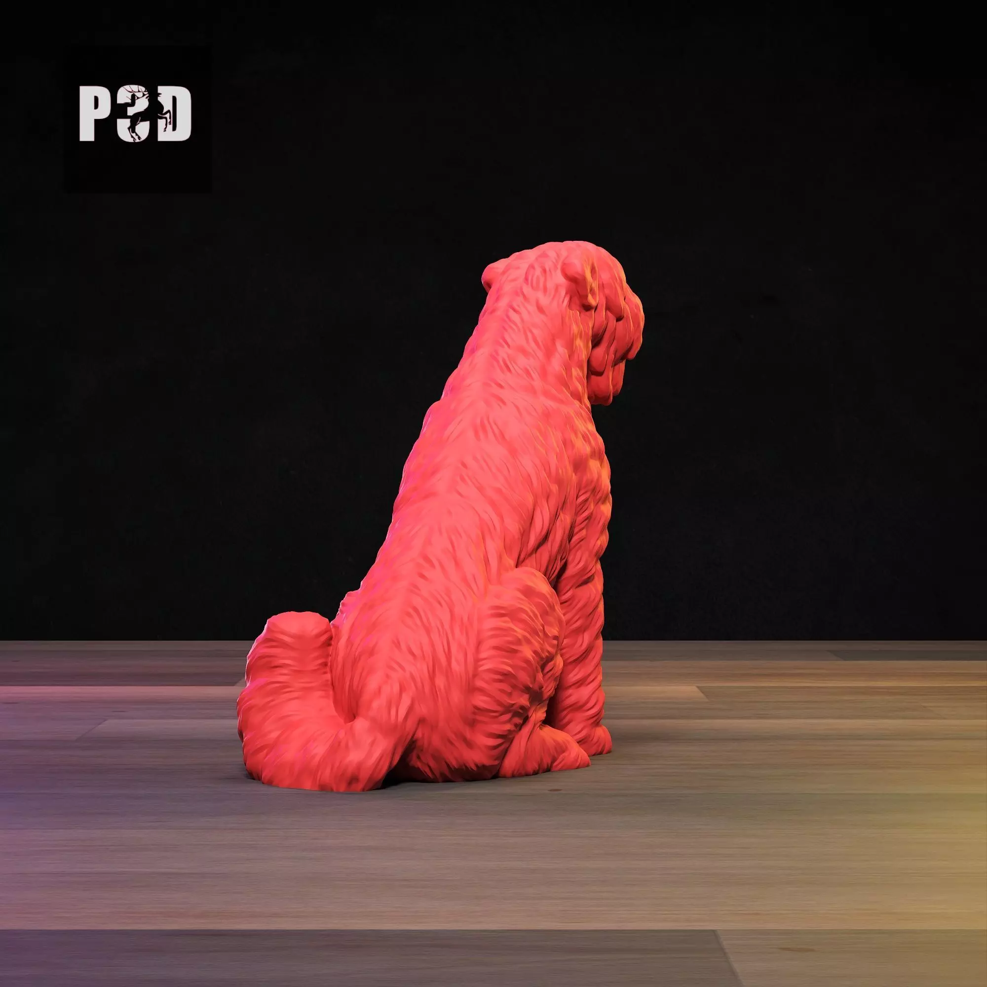 Bouvier des Flandres Dog 3D Print Model Pose 06 3D print model_7